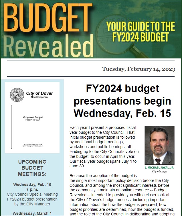 Budget Revealed Newsletter
