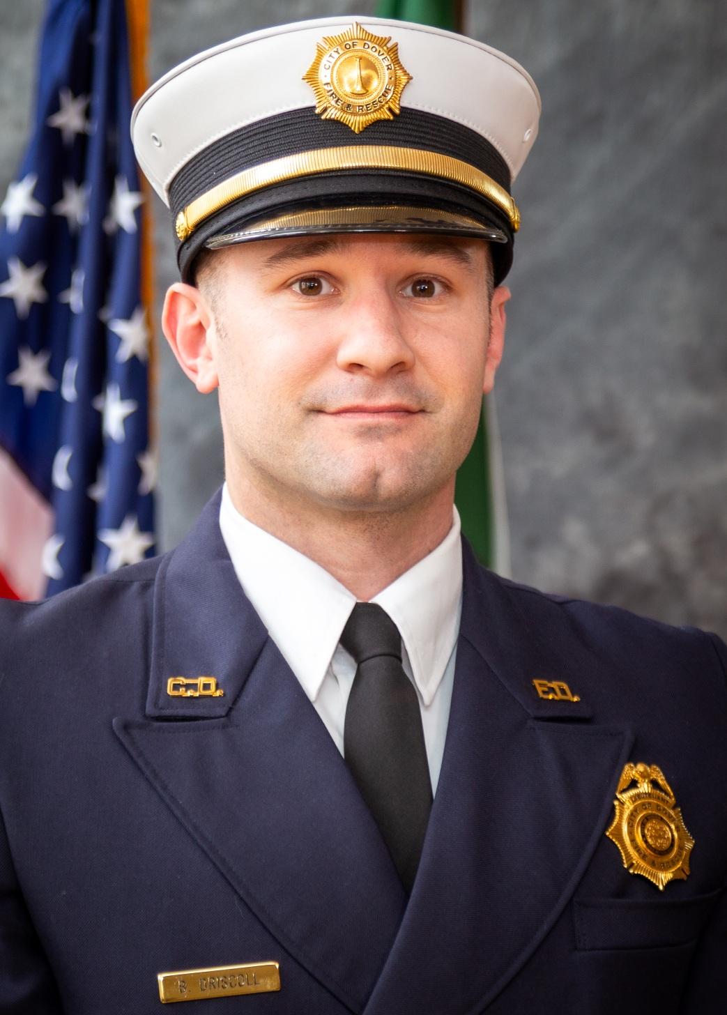 Brendan Driscoll dressed in uniform for a headshot