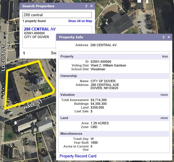Online Maps and Property Record Cards