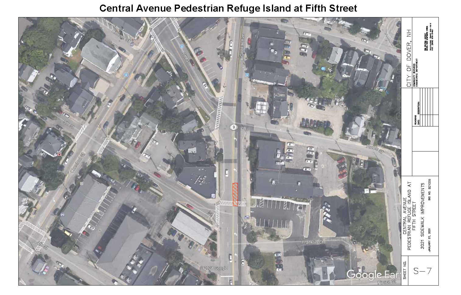 2021 Sidewalk Project Map_Central Ave at Fifth St.