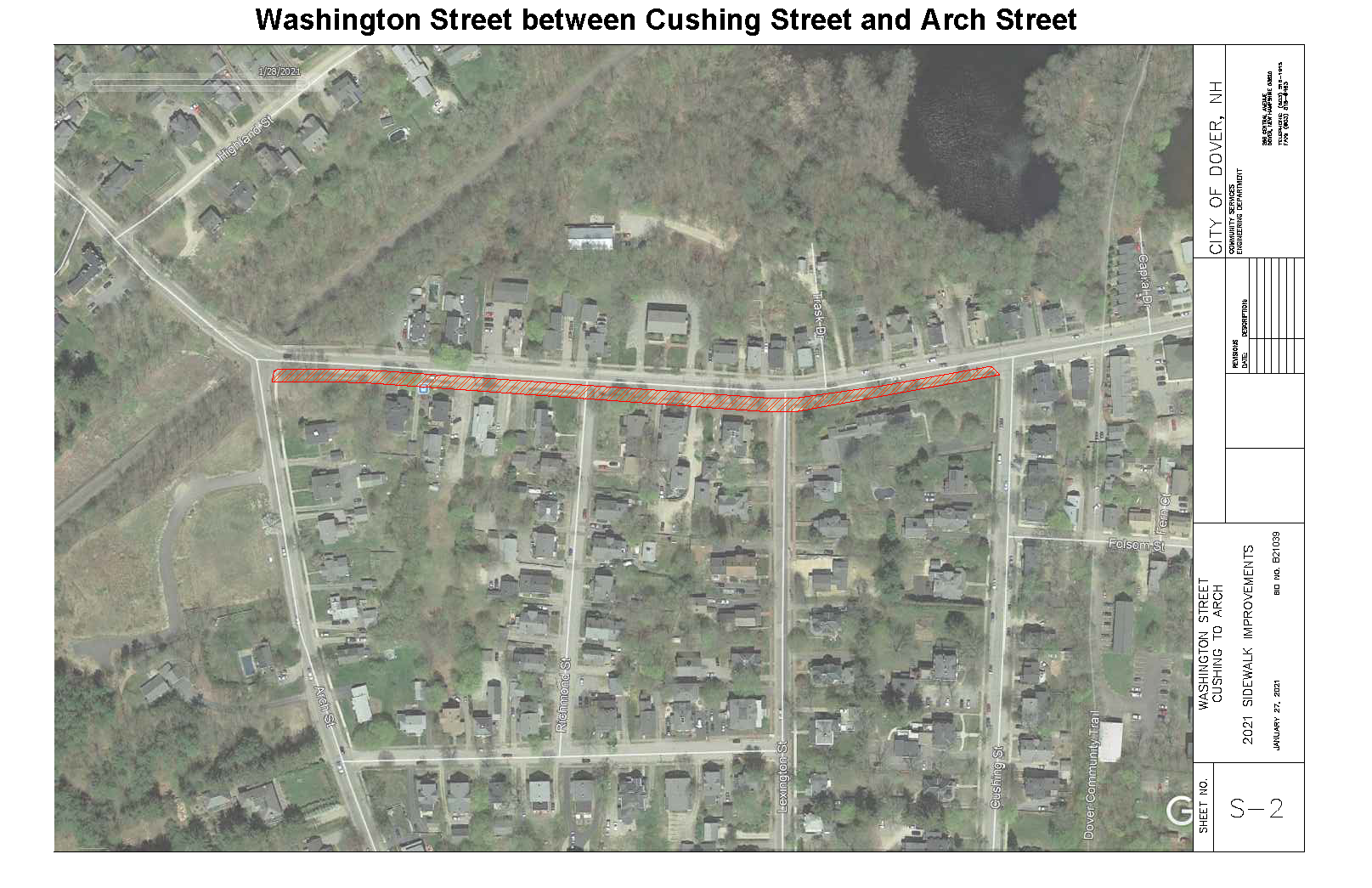 2021 Sidewalk Project Map_Upper Washington Street