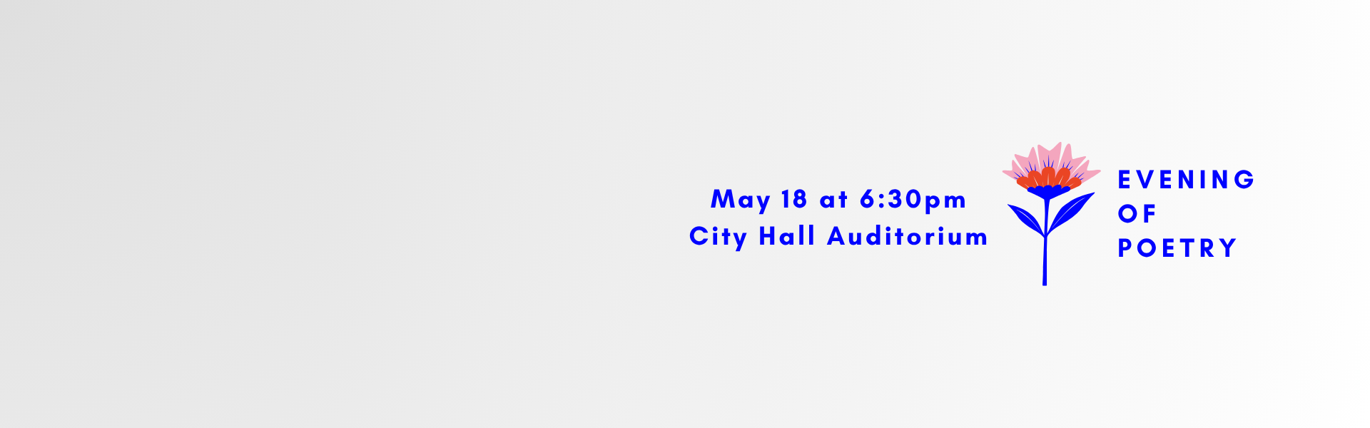 evening of poetry may 18 6:30pm auditorium