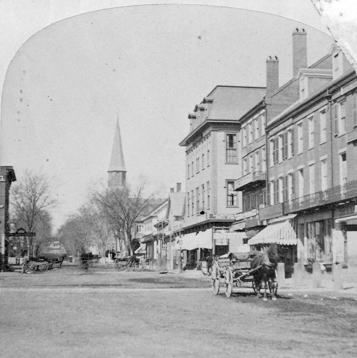 Washington Street looking west from Central Square