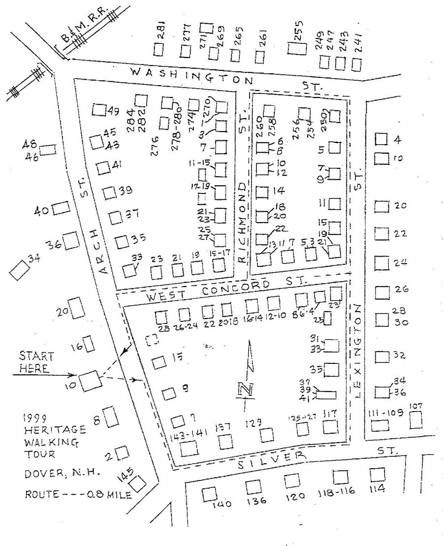 1999 Heritage Walking Tour Map