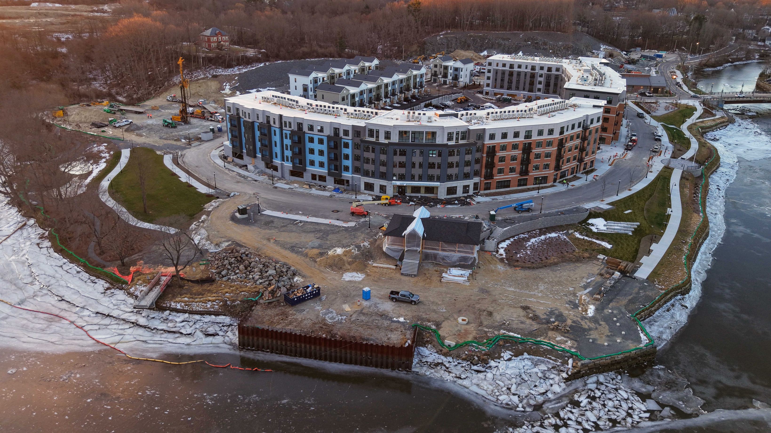 Waterfront, Dec. 22, 2025 The waterfront development site from the north looking south on Dec 22 2025