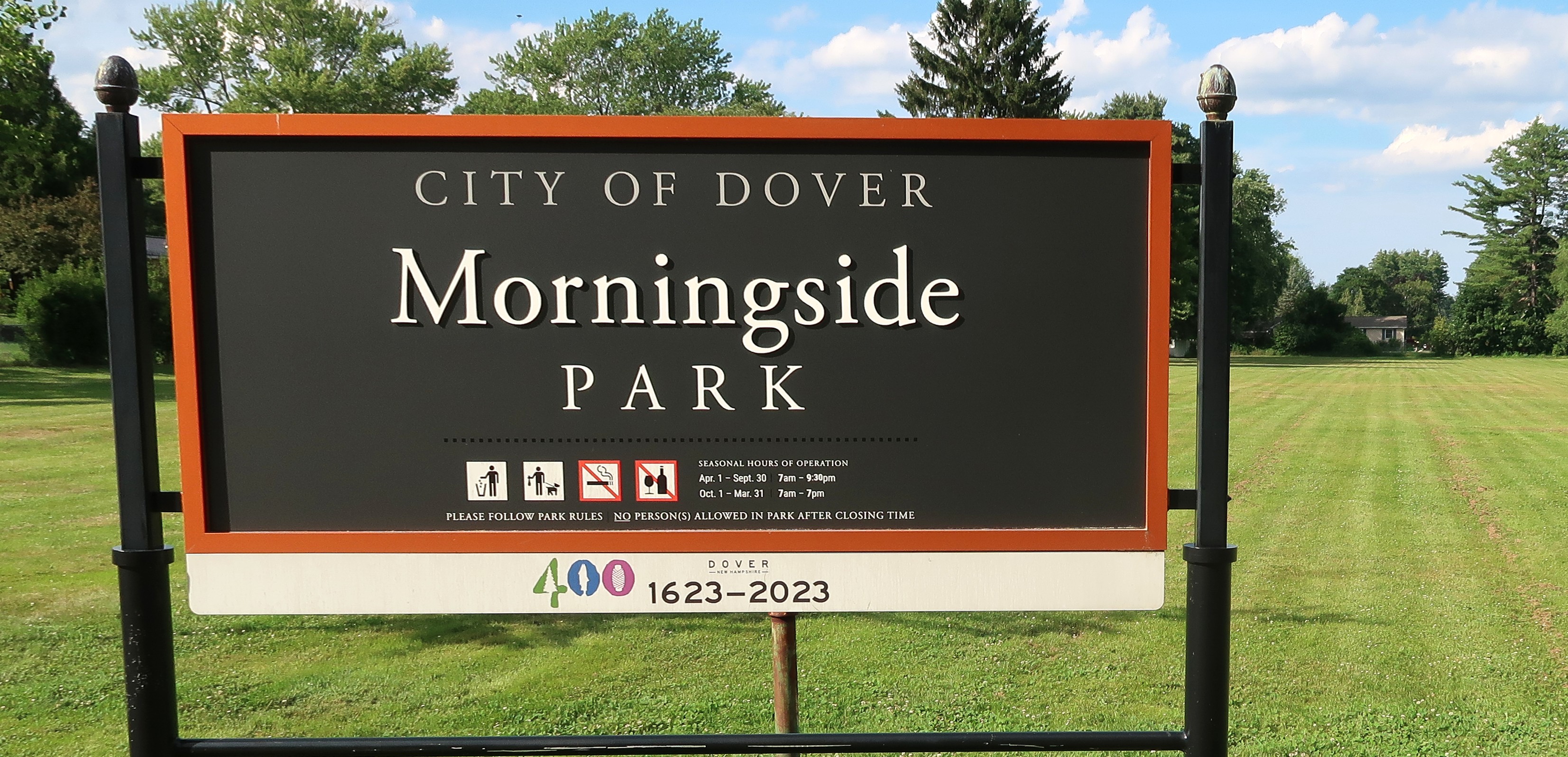 Morningside Park Morningside Park sign in front of green space