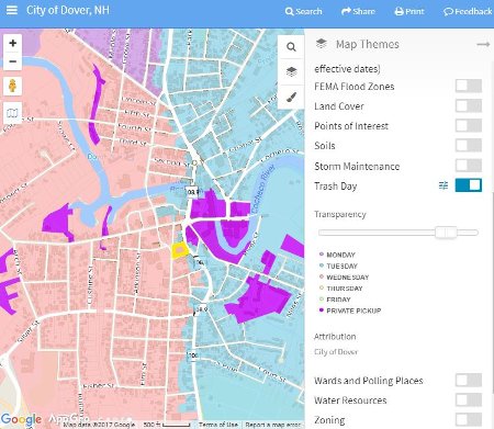 City of Dover Online Maps - Trash Collection