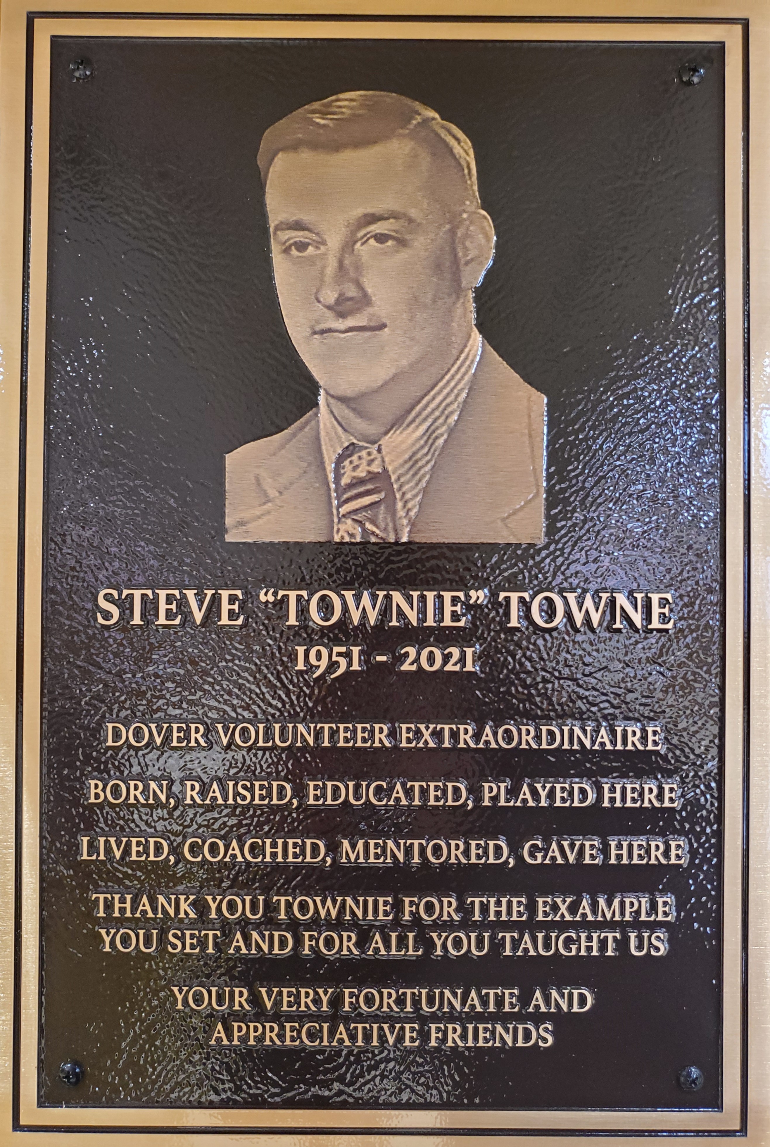 01.28.2022 SteveTownePlaque