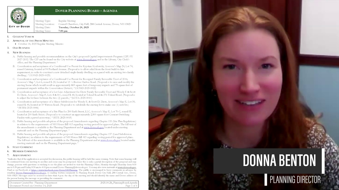 Planning Board Preview, 12/9/2025