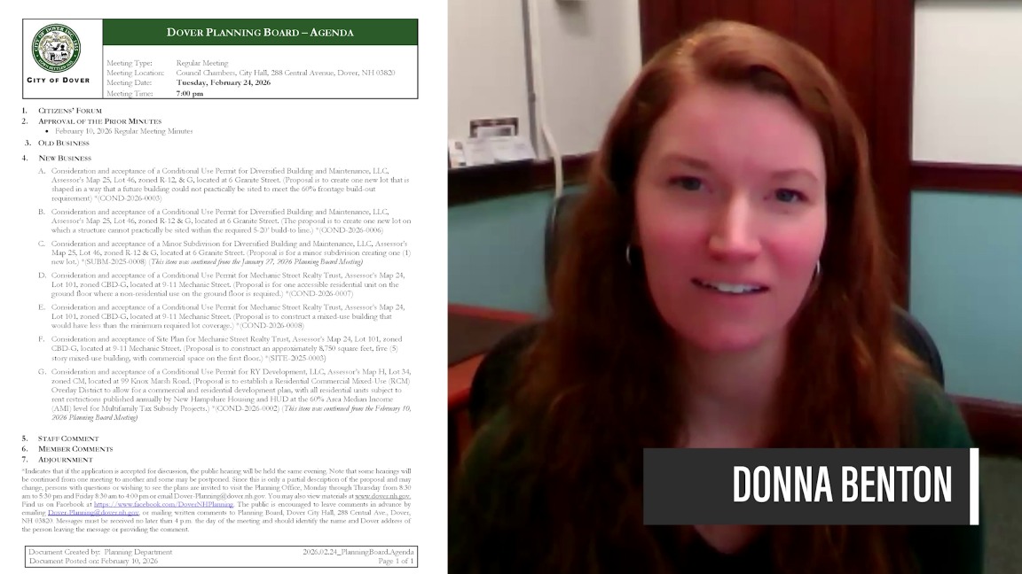 Planning Board Preview, 2/24/2026