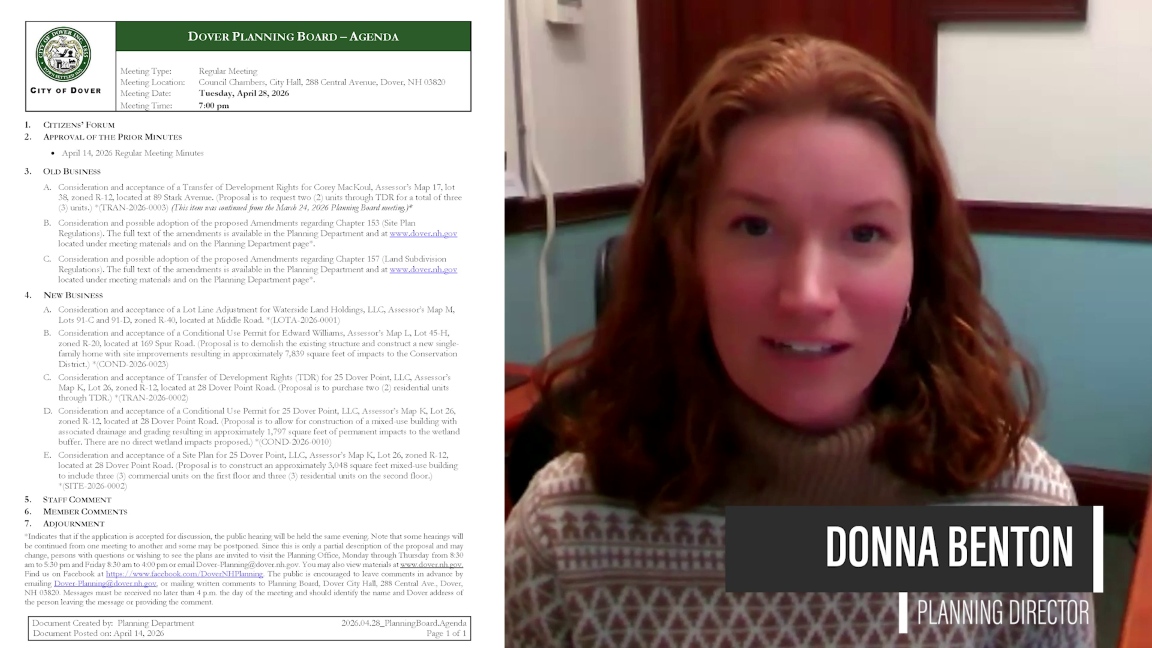 Planning Board Preview, 4/28/2026